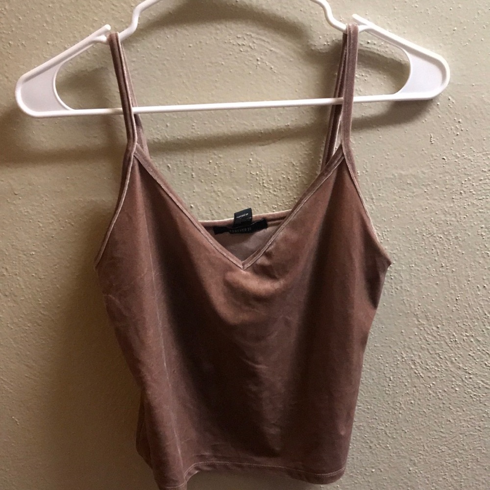 Mauve felt crop top